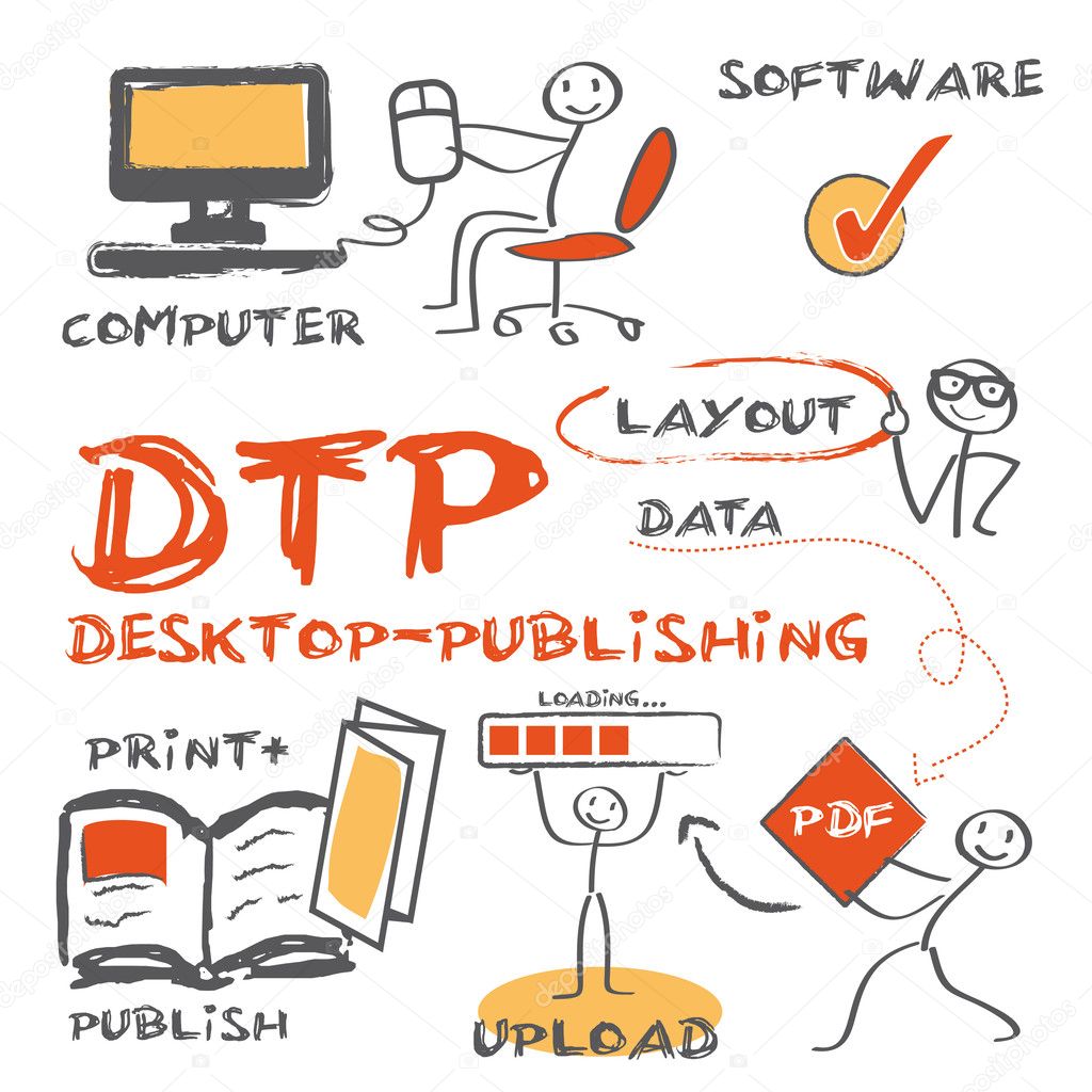 DTP, Desktop-Publishing, Concept