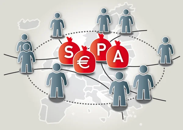 SEPA, pagamentos UE, 2014 —  Vetores de Stock