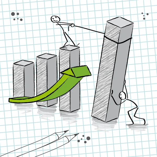 Travail d'équipe, croissance, succès — Image vectorielle