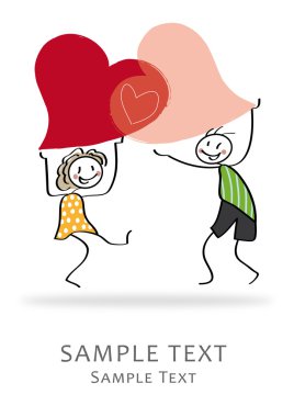 Love wedding Greeting Card vector