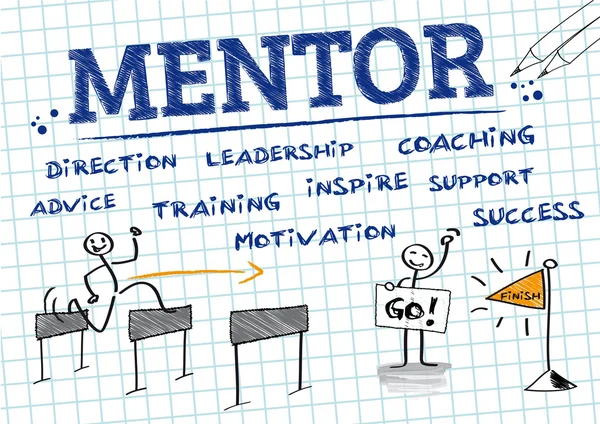 Mentor, Mentoring, Mentorship — Stockvektor