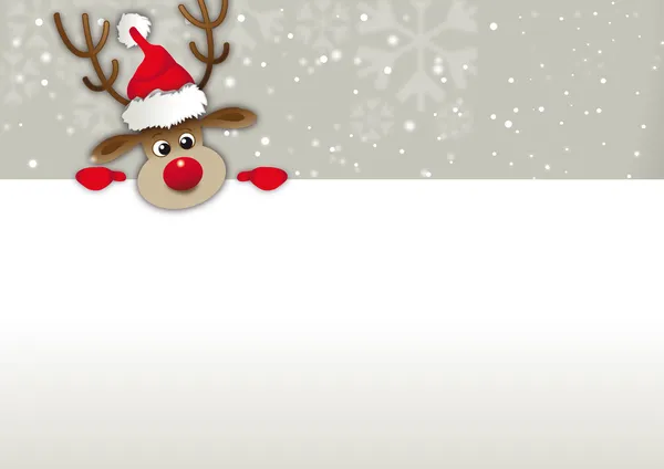 Greeting Card reindeer — Stock Vector