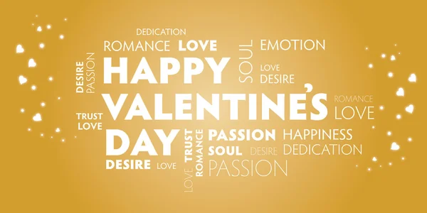 Boldog Valentin-arany — Stock Vector