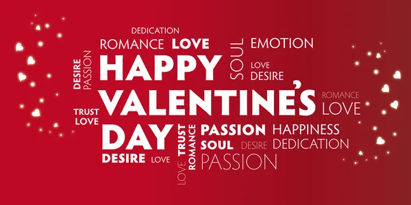 Счастливые Валентины на красном фоне — стоковый вектор