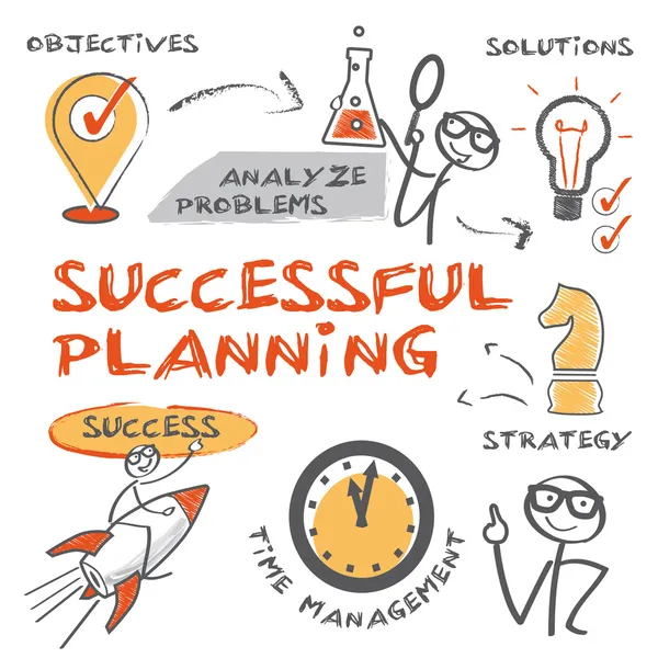 Successful planning — Stock Vector