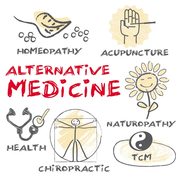 Medicina alternativa — Vector de stock