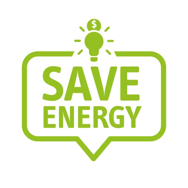 Daha Enerji Kullanımı Enerji Korunumu Enerji Tüketimini Azaltmak Için Yapılan — Stok Vektör