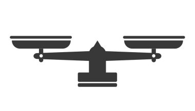 Simgeyi ölçeklendirir - beyaz arkaplanda vektör siyah ölçekli tek sembol