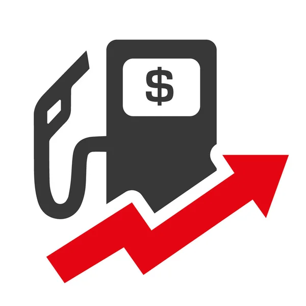 Illustrazione Della Benzina Aumento Dei Prezzi Icona Vettoriale Concetto Progettazione — Vettoriale Stock