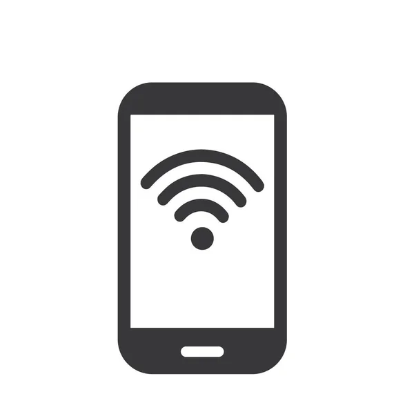 Wifi符号和智能手机图标向量模板标志 — 图库矢量图片