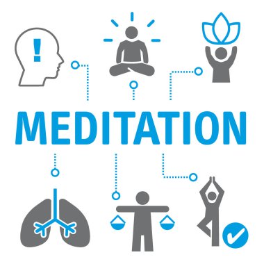 Meditasyon, yoga, farkındalık, rahatlama, dinlenme, dinlenme, sağlıklı yaşam tarzı kavramları