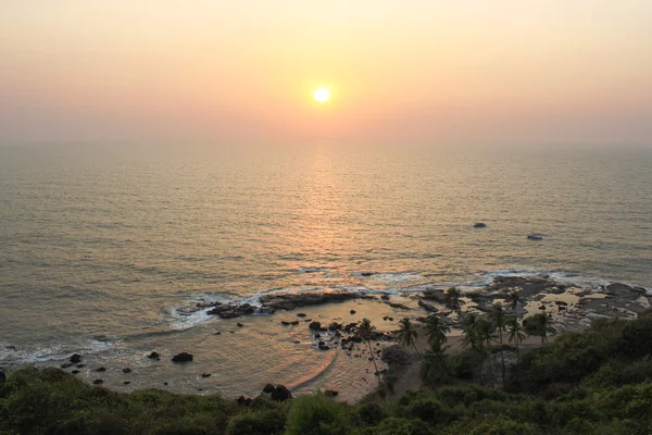 Anjuna sahilde günbatımı — Stok fotoğraf