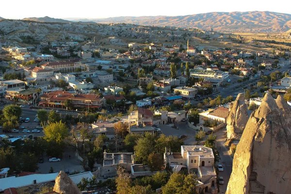 Západ slunce v goreme. Kappadokie — Stock fotografie