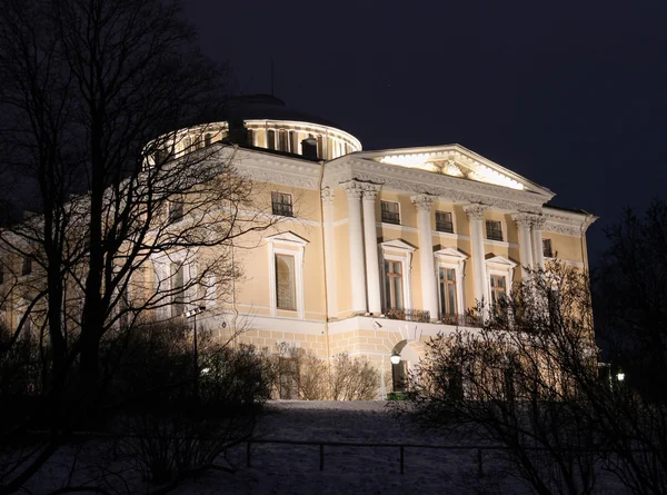 Natt belysning pavlovsky palace Stockbild