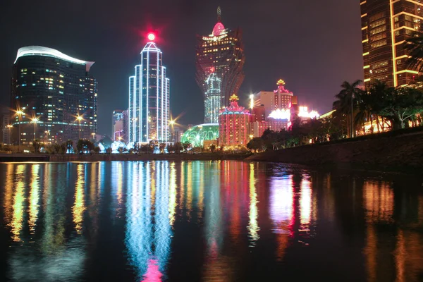 Macao Casino Buildings at Night — Stock Photo, Image