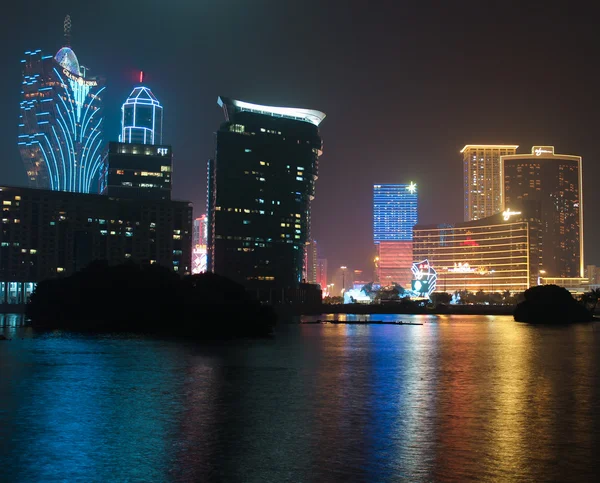 Macau casino gebouwen op moment van de nacht — Stockfoto