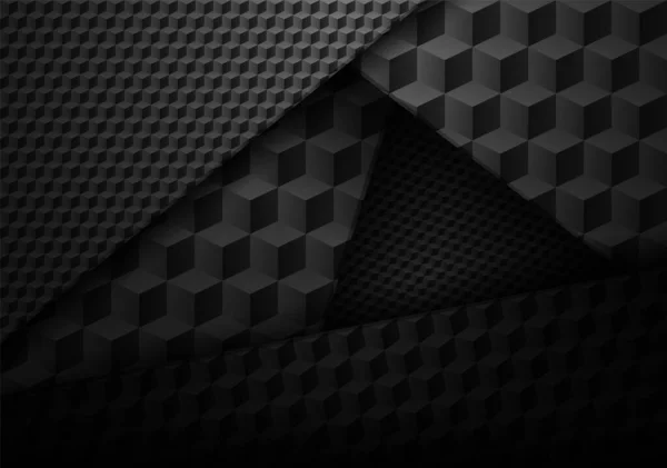 Textura Abstrata Cubos Escuros Fundo Arte Formas Geométricas Tridimensionais Ilustração — Vetor de Stock