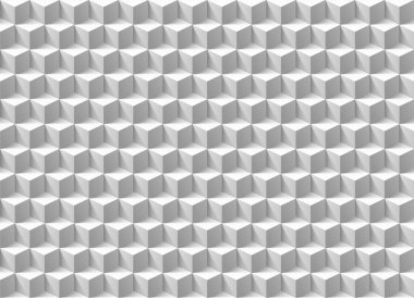 Soyut küp gri desen, arkaplan 3d geometrik şekiller, vektör illüstrasyon 10EPS