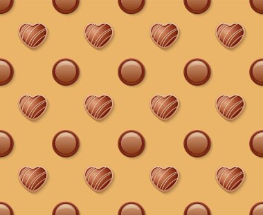 Sevgililer Günü için güzel afiş, lezzetli arka plan deseni, vektör illüstrasyonu 10eps