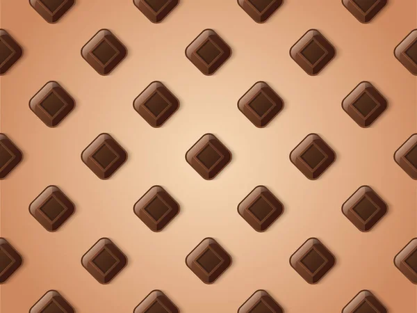 Fond avec des barres de chocolat au lait pour la bannière Saint-Valentin de vacances, illustration vectorielle 10eps — Image vectorielle