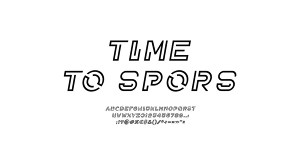 Moderne Digitale Stijl Alfabet Trendy Lettertype Uit Dunne Segment Lijn — Stockvector