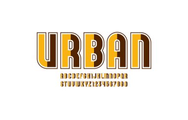 Kentsel grafik yazı tipi, modern moda alfabesi
