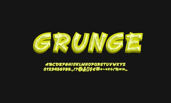 Pinsel Handgeschriebene Schrift Skript Grunge Alphabet Kalligraphie Kursivschrift Vektorillustration 10Eps — Stockvektor