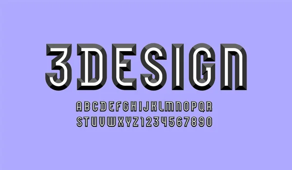 Alfabet Uit Zwart Gebeiteld Blok Facet Donker Lettertype Schuine Letters — Stockvector