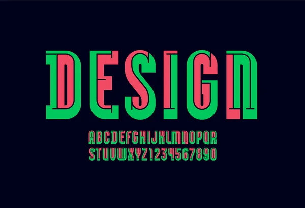 Design Font Modern Alphabet Trendy Letters Numbers You Design Vector — Stockový vektor