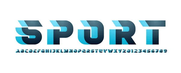 Polices Alphabet High Tech Techno Bold Typographie Pour Vos Dessins — Image vectorielle