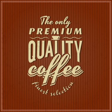 Typography ile Retro Vintage Kahve Arkaplanı