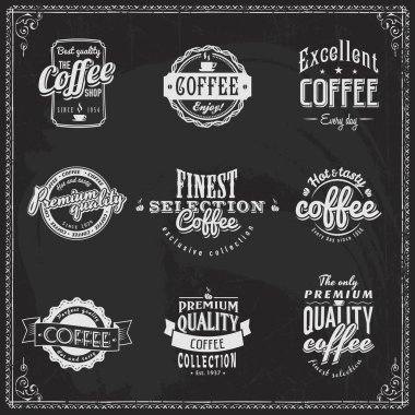 Kahve Dükkanı skeçler ve metin sembolleri