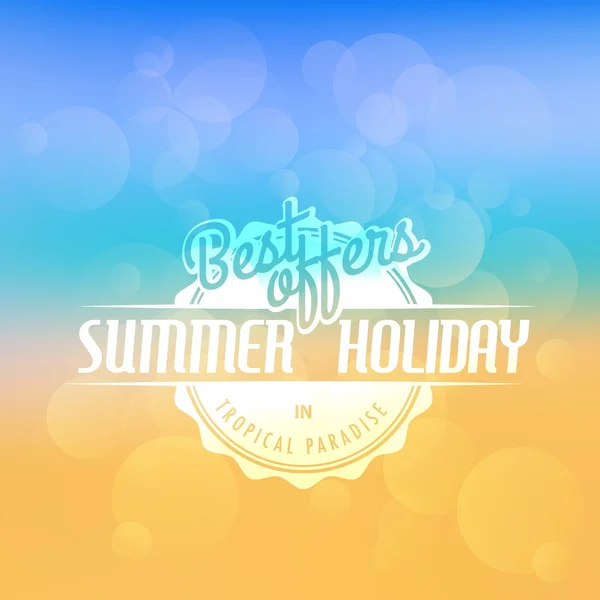 Vector summer poster. — Stock Vector