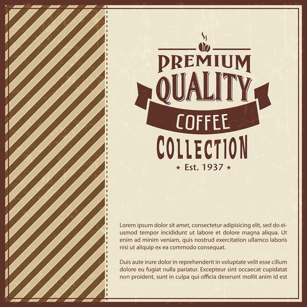 Retro Vintage Coffee Background — Stock Vector