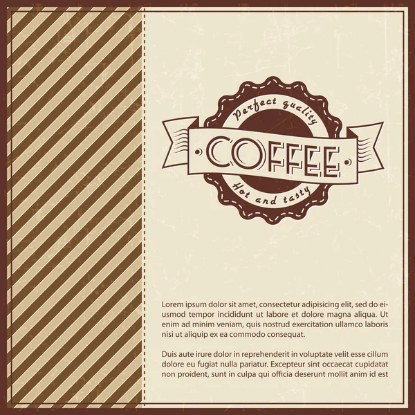 Ретро Вінтажний кавовий фон — стоковий вектор
