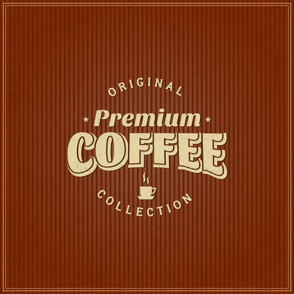 Fundo de café vintage retro com tipografia — Vetor de Stock