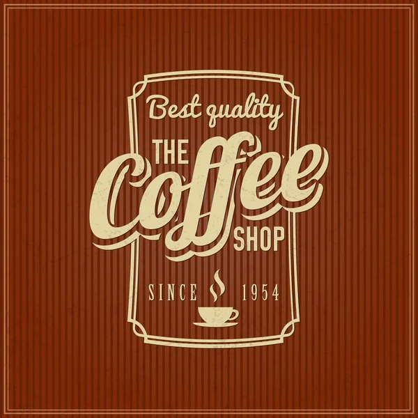 Fondo de café retro vintage con tipografía — Vector de stock