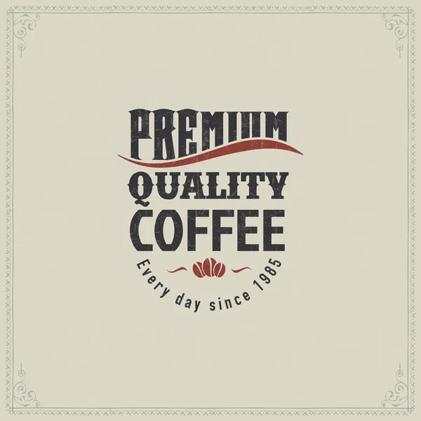 Fond de café vintage rétro avec typographie — Image vectorielle