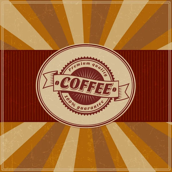 Fond de café vintage rétro avec typographie — Image vectorielle