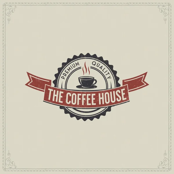 Retro Vintage Kaffee Hintergrund mit Typografie — Stockvektor