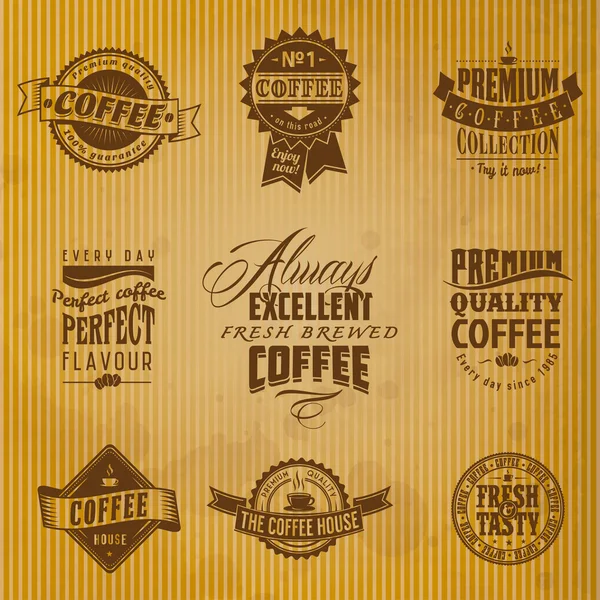 retro vintage kahve rozetleri ve Etiketler kümesi
