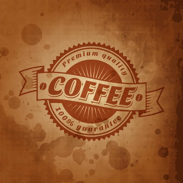 Retro Vintage Koffie Achtergrond met Typografie — Stockvector