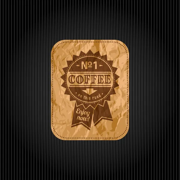 Fondo de café retro vintage con tipografía — Vector de stock