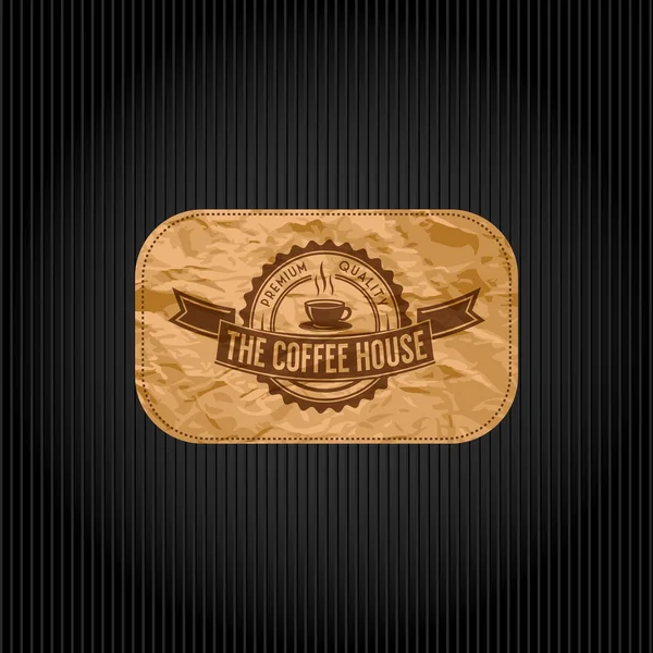 Retro Vintage Kaffee Hintergrund mit Typografie — Stockvektor