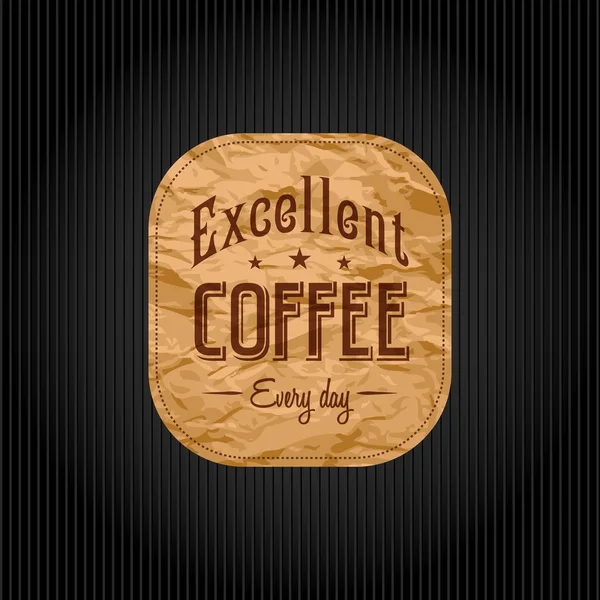Ретро-винтажный кофе фон с типографикой — стоковый вектор