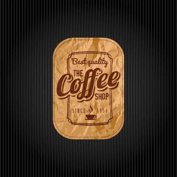 Fondo de café retro vintage con tipografía — Vector de stock