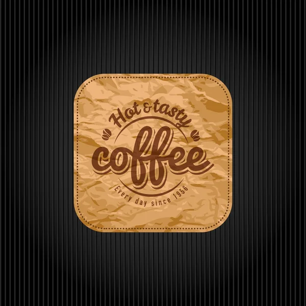 复古咖啡背景与字体记录 — 图库矢量图片