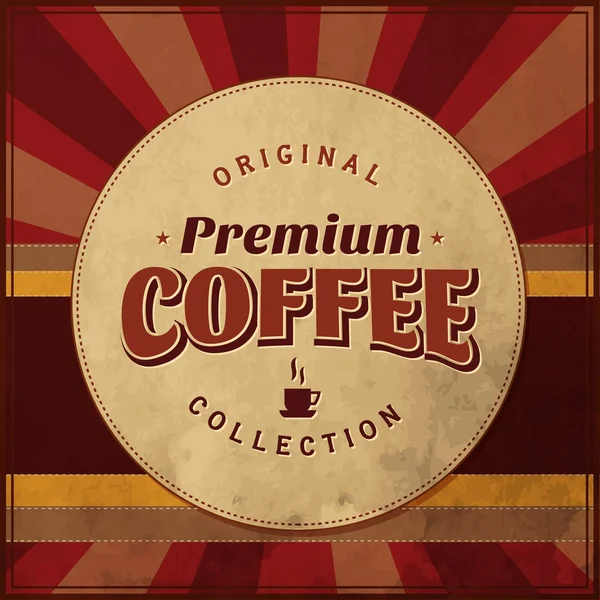 Typography ile Retro Vintage Kahve Arkaplanı — Stok Vektör