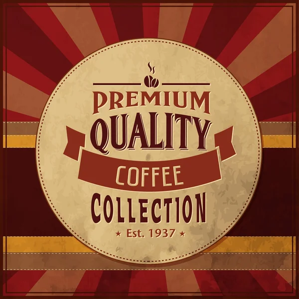 Retro Vintage Coffee Background with Typography — Stock Vector