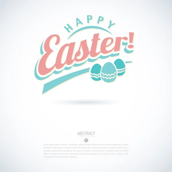Moderno vector minimalista feliz tarjeta de Pascua — Vector de stock